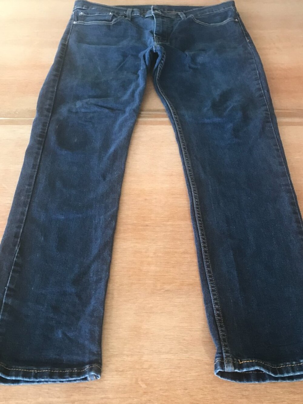Levi's 511 Slim Fit Jeans Men 36x30 Blue Mid Rise Dark Wash Stretch Sculpting